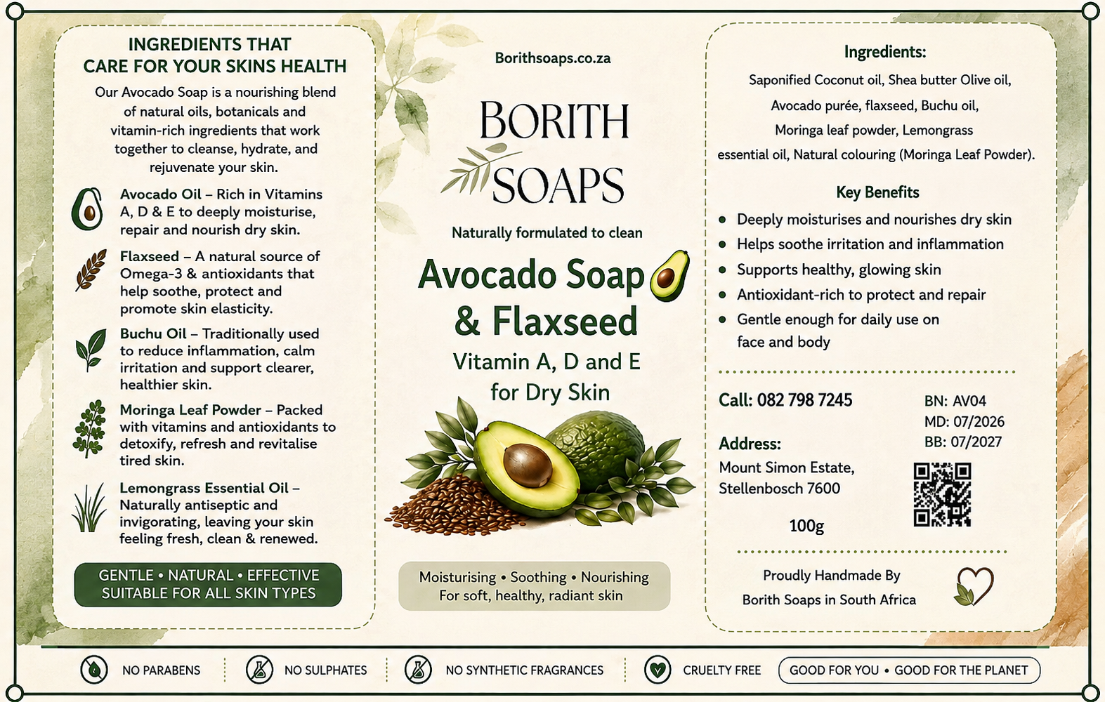 AVOCADO & FLAXSEED SOAP - Image 4